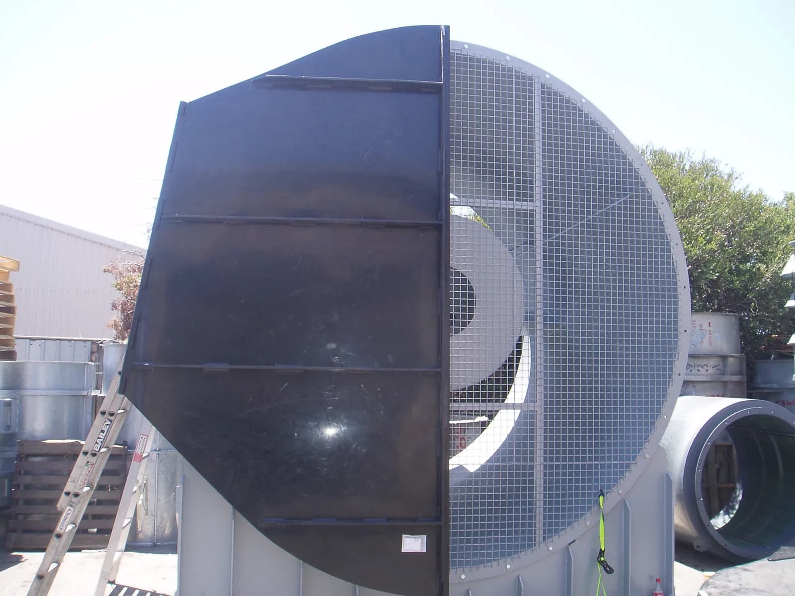HDPE damper door — primary ventilation flow control