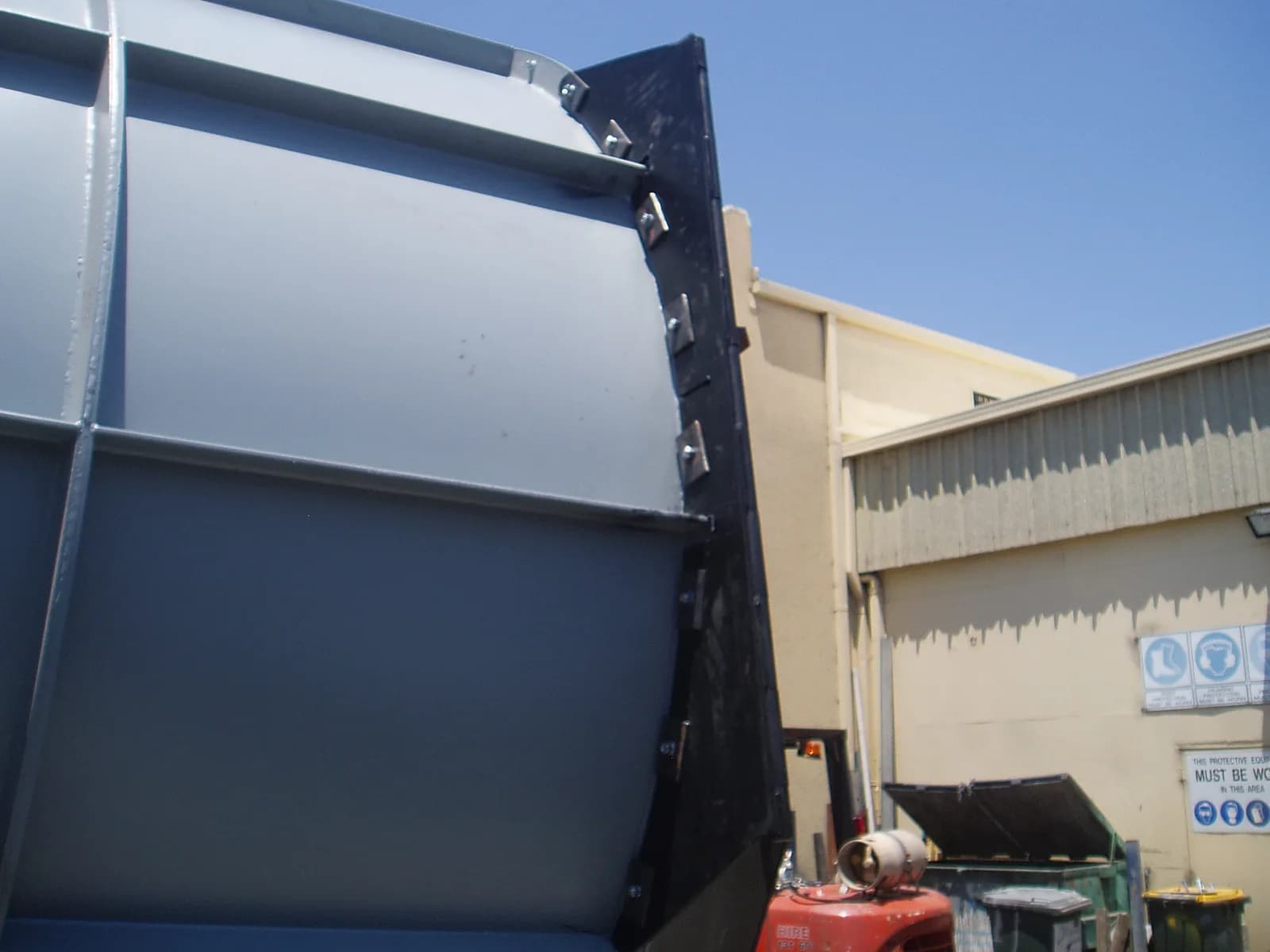HDPE damper door installed underground in a mine ventilation drift