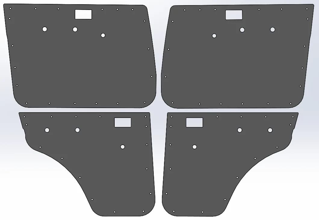 HDPE replacement door cards for LandCruiser fleet vehicles