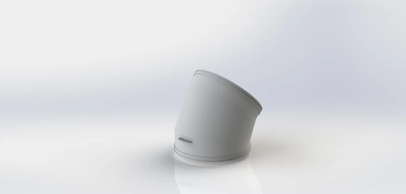 Polyduct 45° bend fitting, 3-section