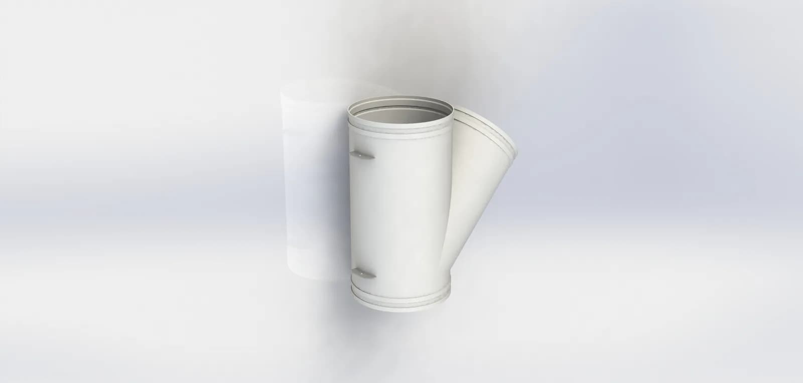 Polyduct 45° branch fitting