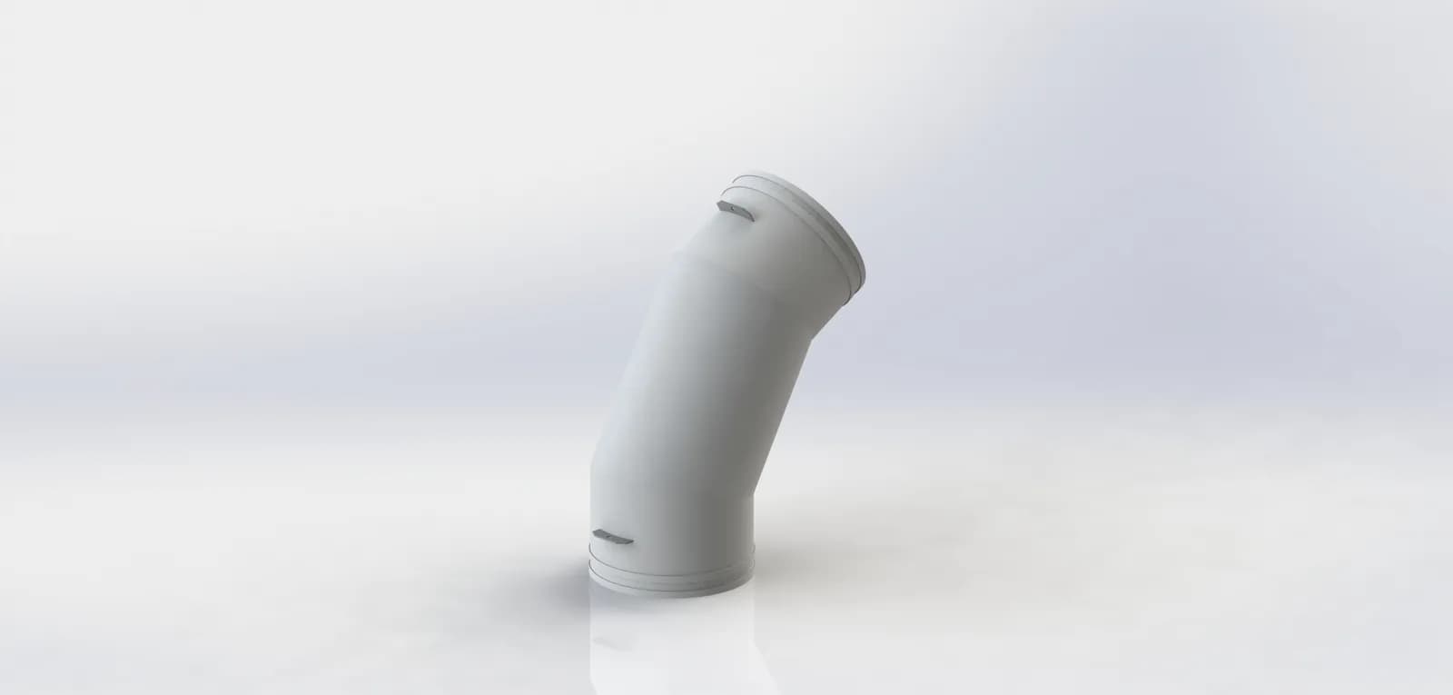 Polyduct 60° bend fitting, 3-section
