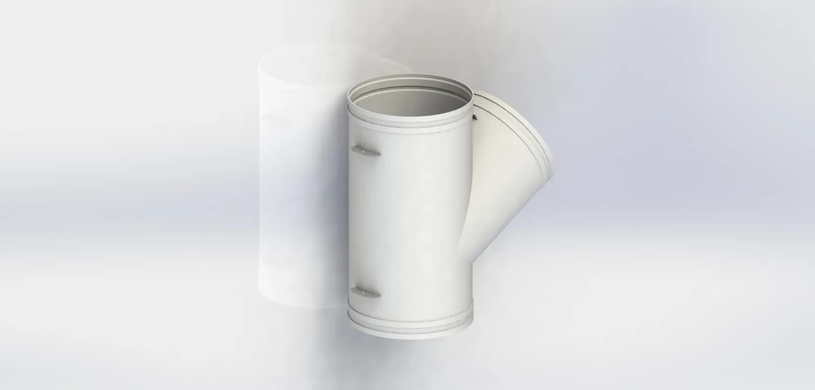 Polyduct 60° branch fitting