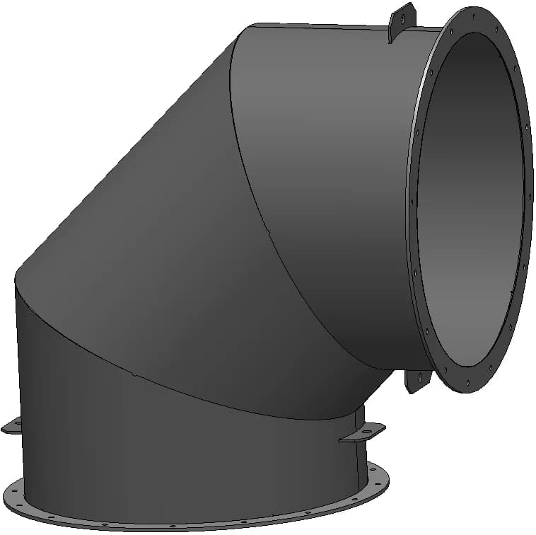Polyduct CP.E.3S three-section elbow profile