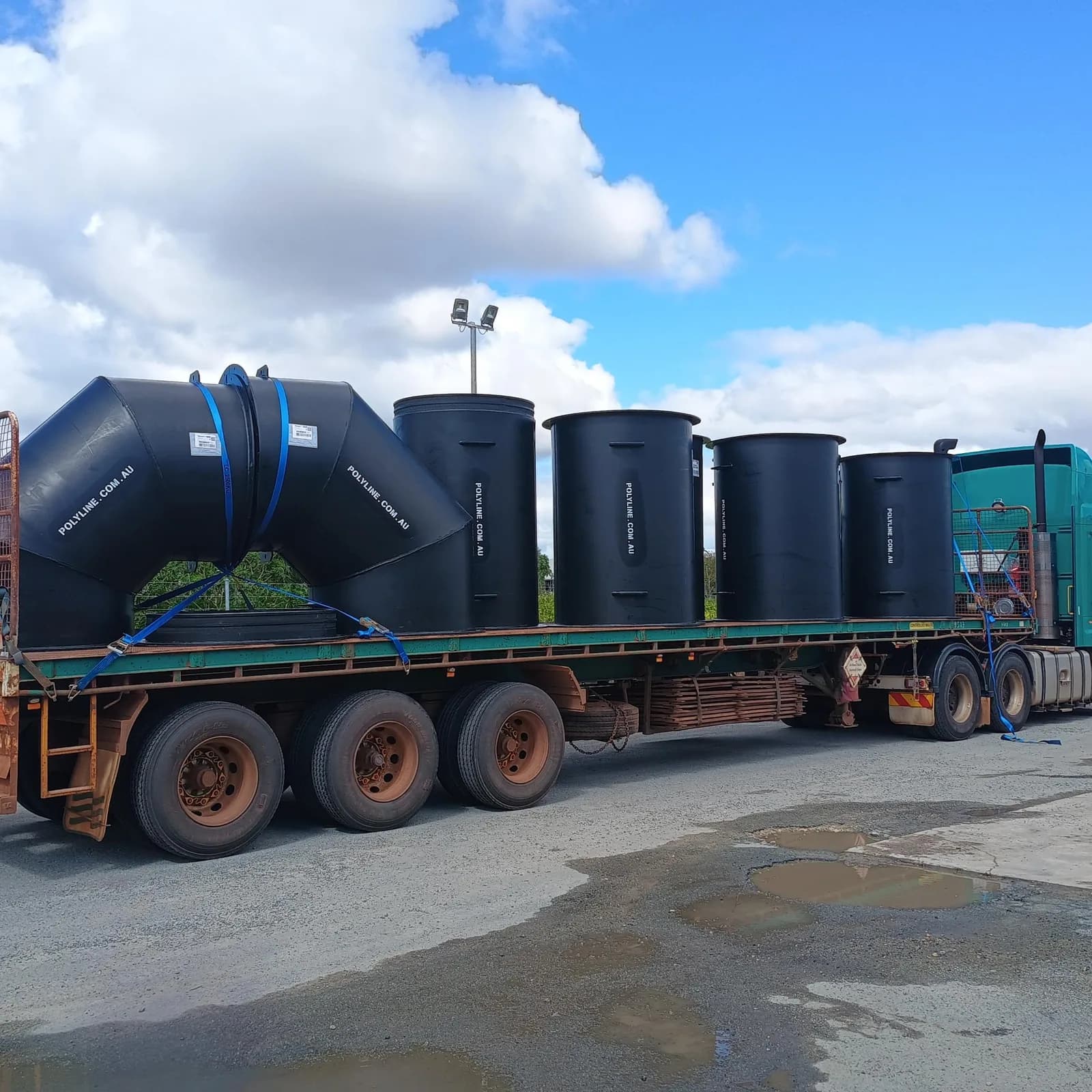 Fabricated HDPE Polyduct ducting installed on site