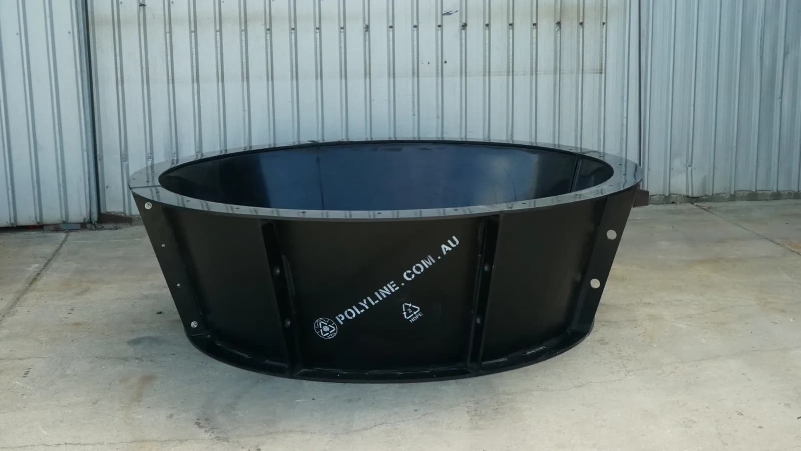 Ø2.4 m fabricated split Polyduct — workshop view 5