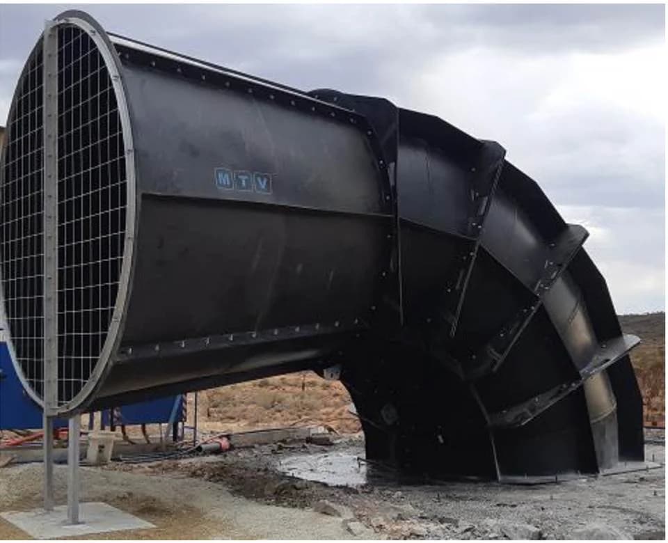 Ø2800 mm split Polyduct — fabricated section overview
