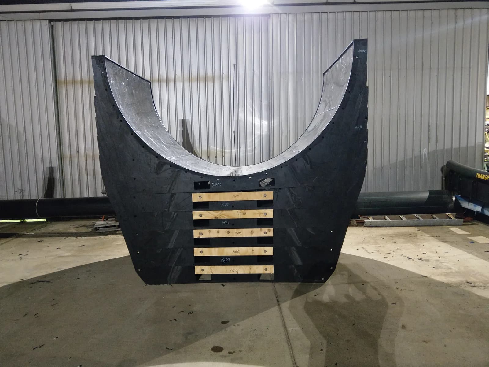 3 m ID split Polyduct — workshop fabrication view 6