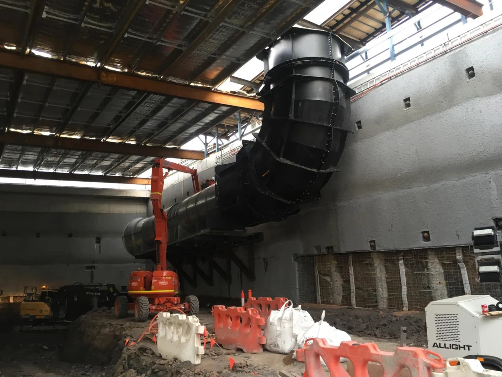 3 m ID split Polyduct — installed underground
