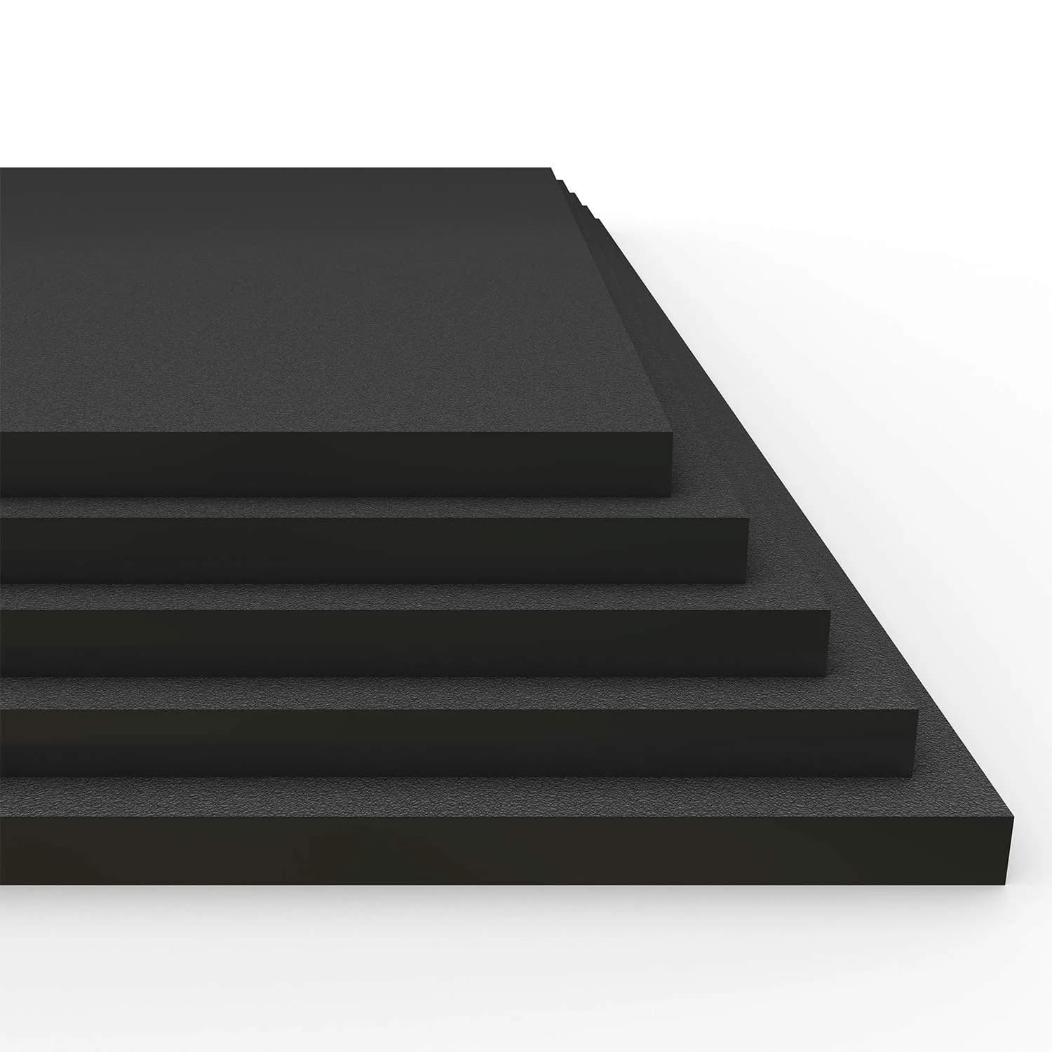 HDPE sheet stock — workshop stack ready for fabrication