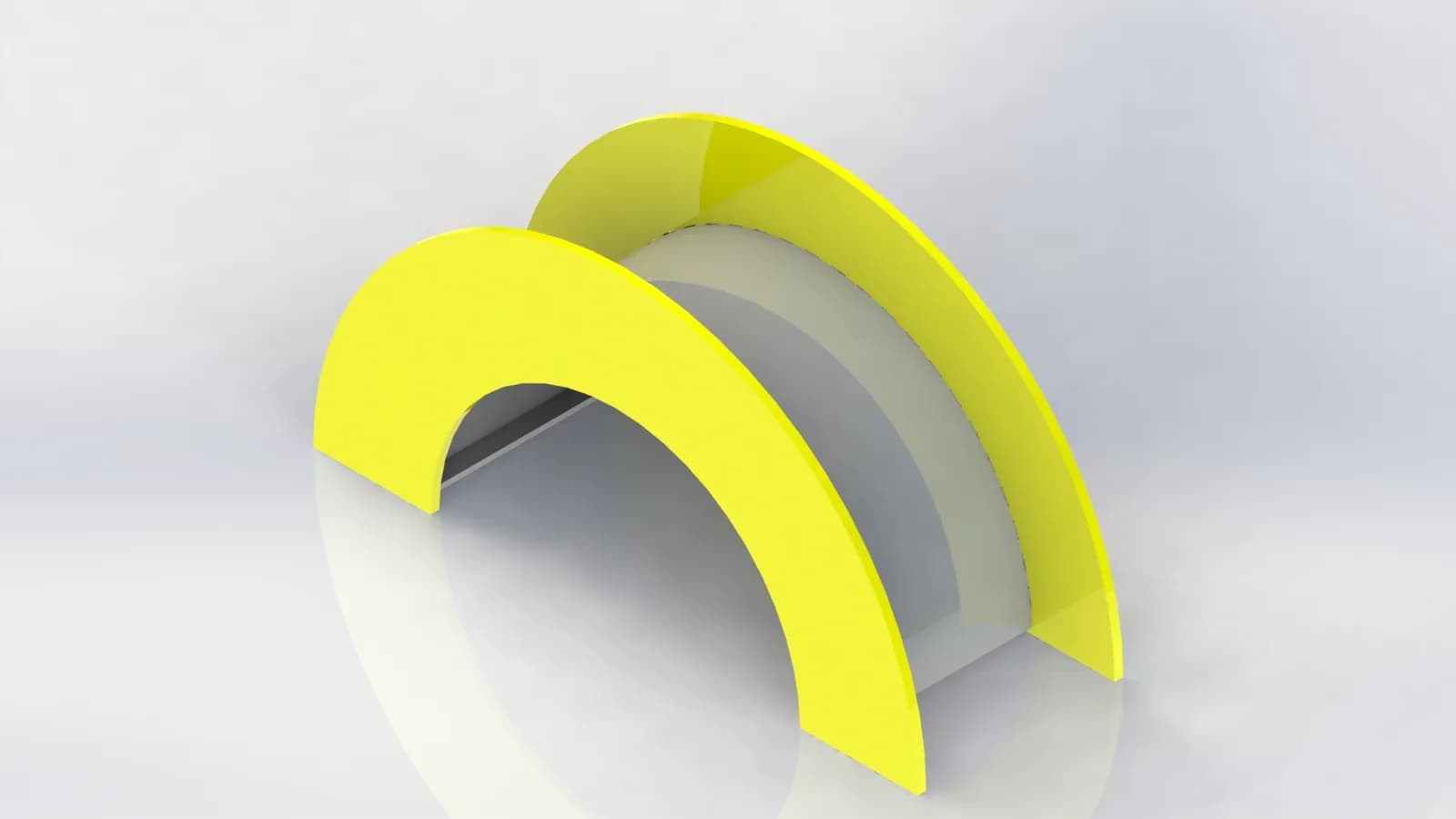 HDPE industrial hose hanger in high-visibility yellow