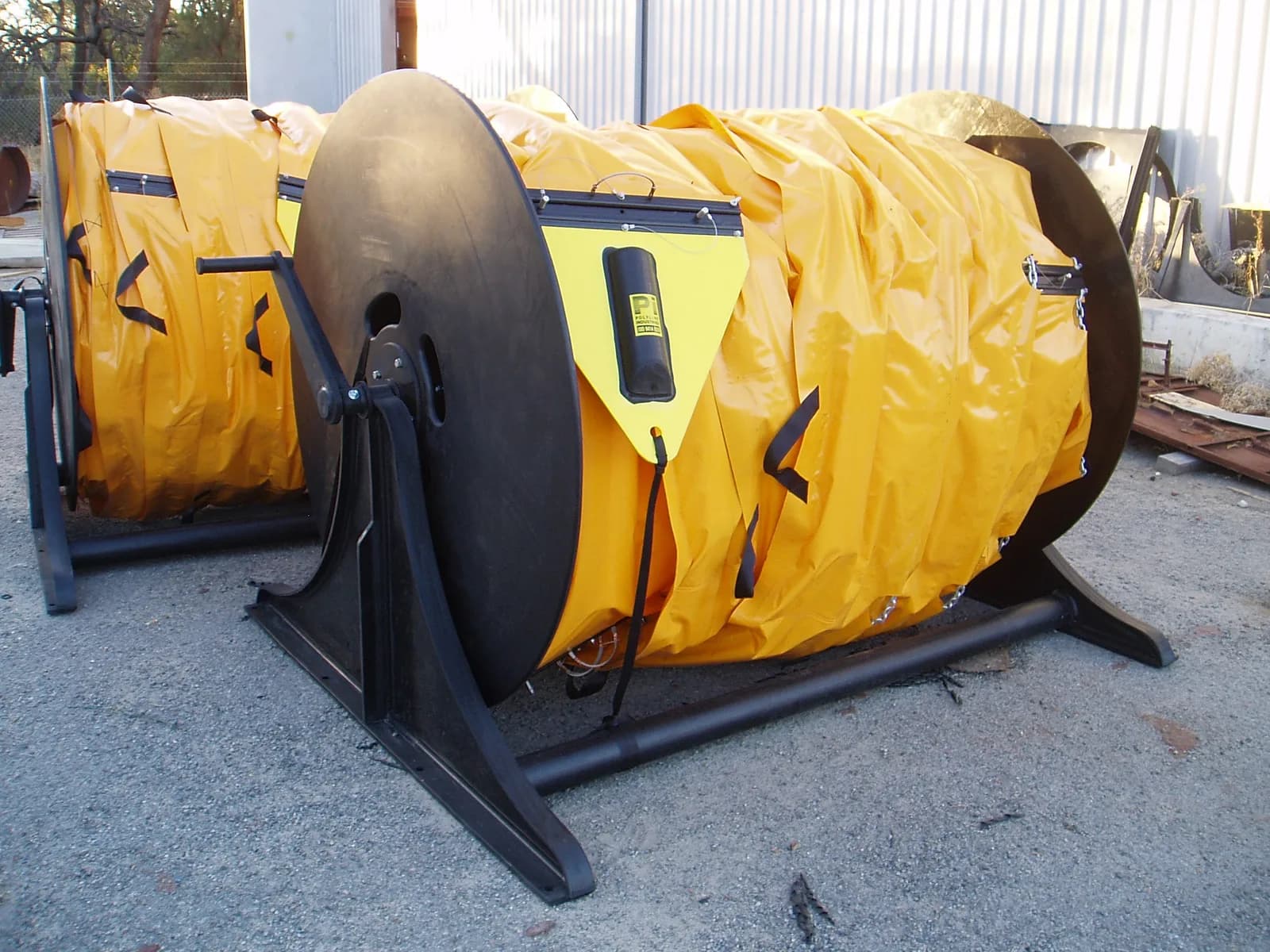 Polyethylene oil-spill response equipment — storage configuration