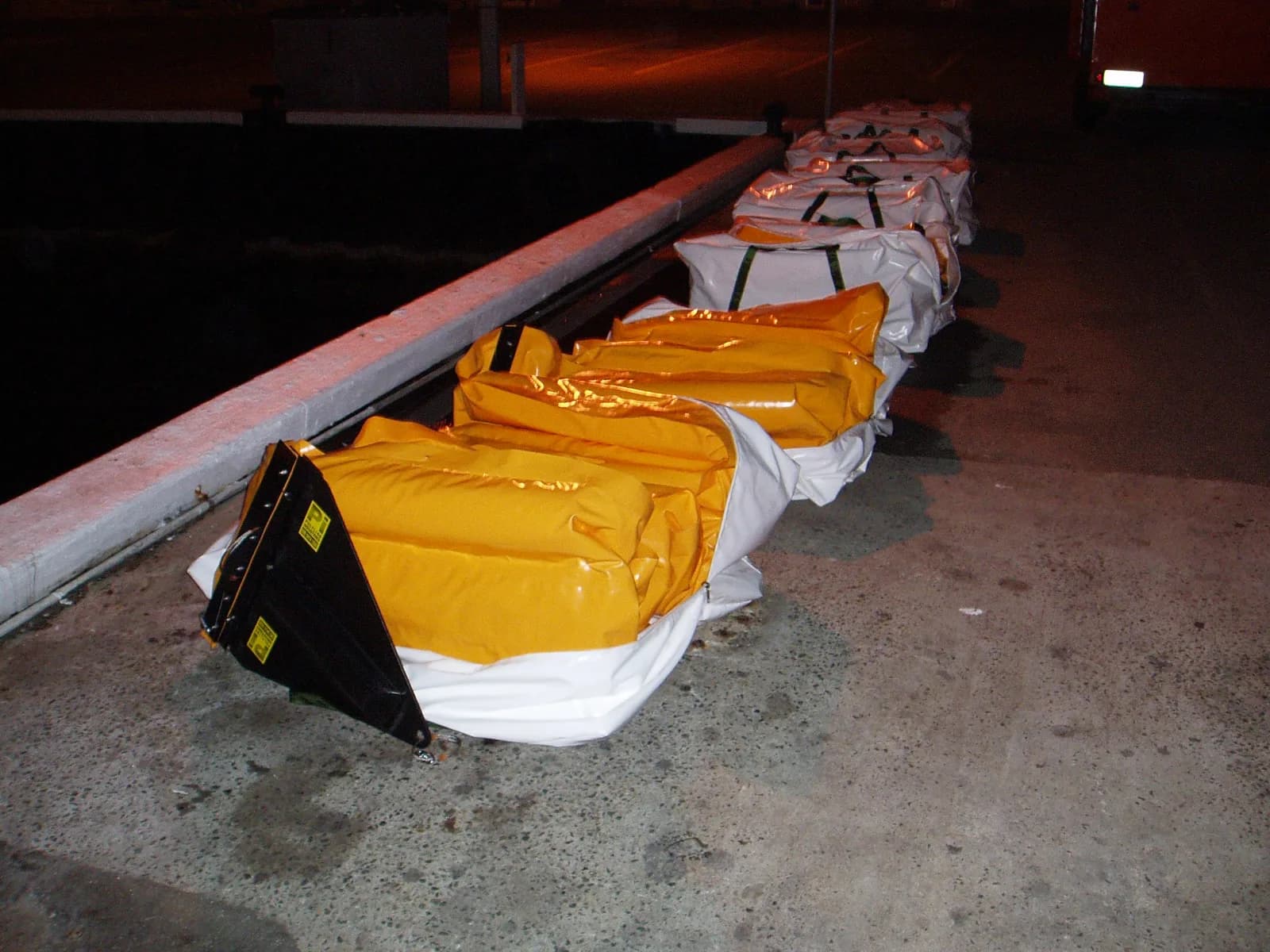 Polyethylene oil-spill response equipment — site logistics