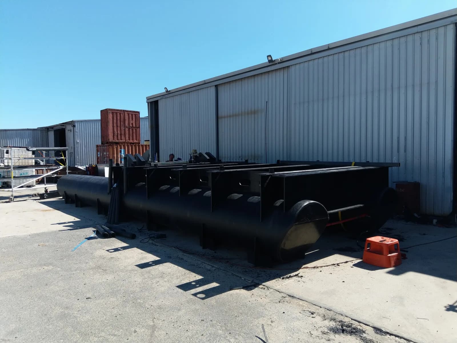 12 m HDPE pontoon — Koolan Island deployment, view 1