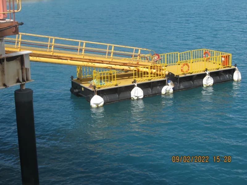 12 m HDPE pontoon — installed at Koolan Island