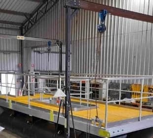 Modular HDPE pontoon — workshop fit-up