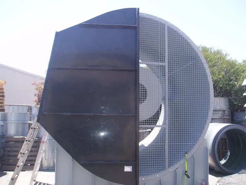 HDPE damper door — primary ventilation flow control
