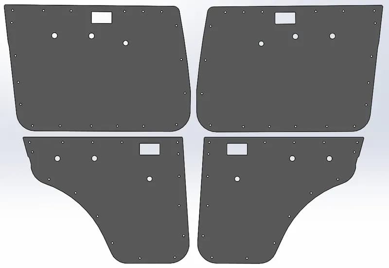 HDPE replacement door cards for LandCruiser fleet vehicles