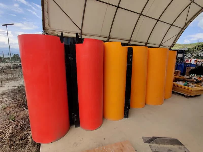 HDPE escapeway sections ready for underground install