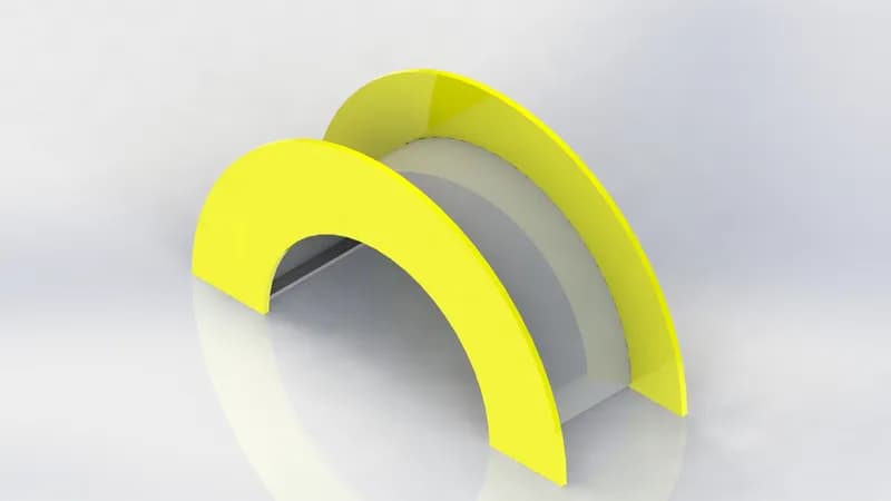 HDPE industrial hose hanger in high-visibility yellow