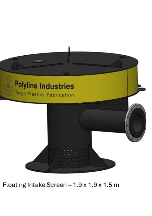 Large HDPE floating intake screen